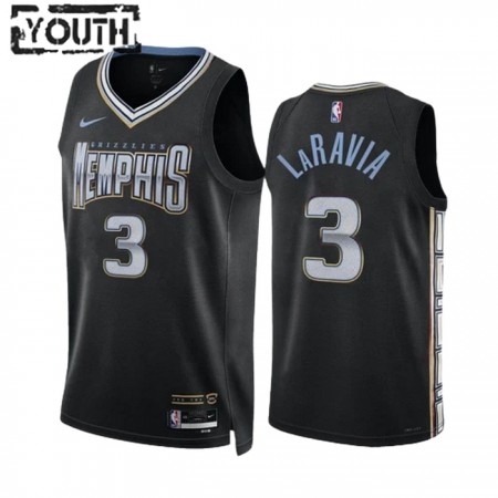 Memphis Grizzlies Jake Laravia 3 Nike 2022-23 City Edition Musta Lasten Pelipaidat Swingman